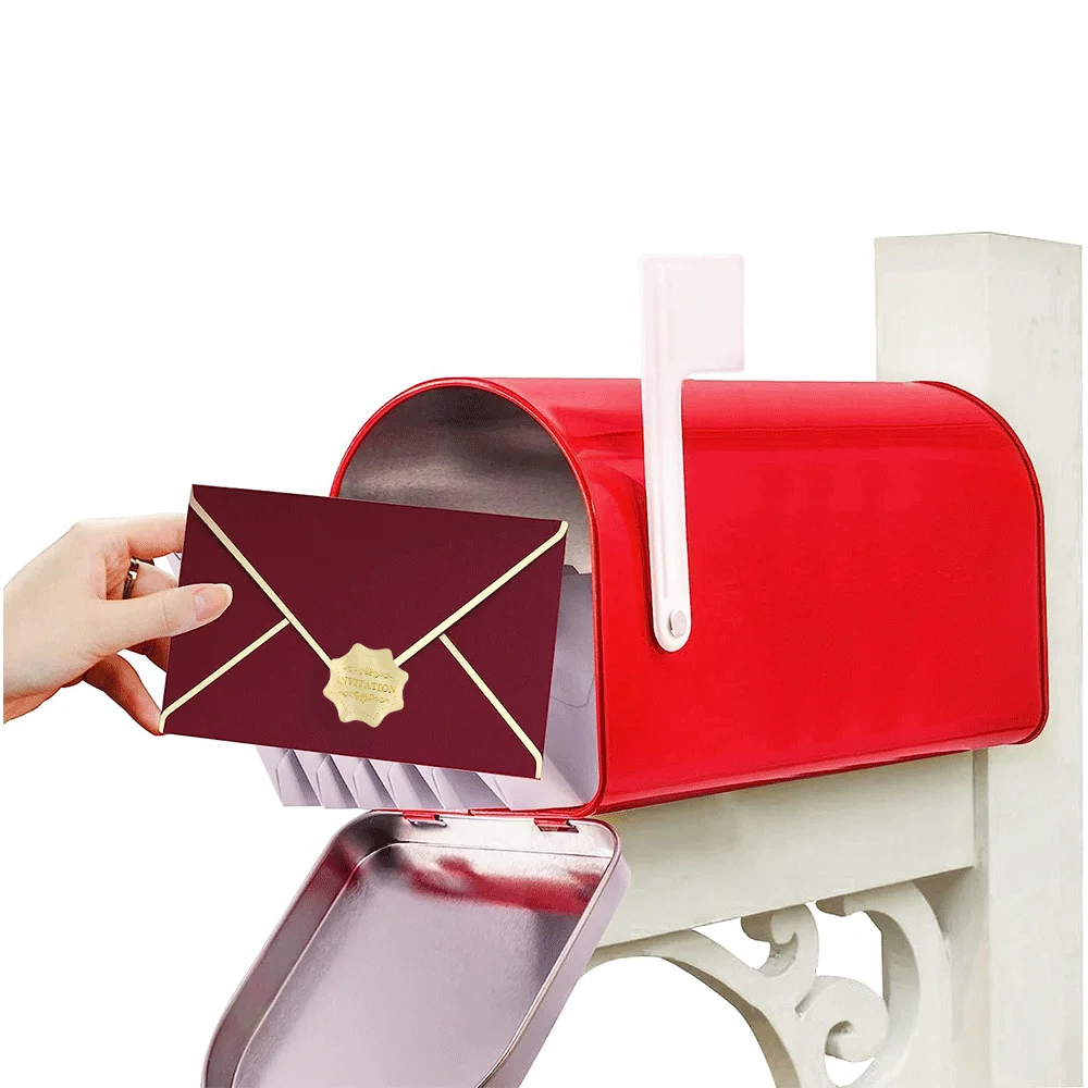 10/30/50 шт. конверты формата А7 5 4 &quot×7 7&quot с золотой каймой для свадебных