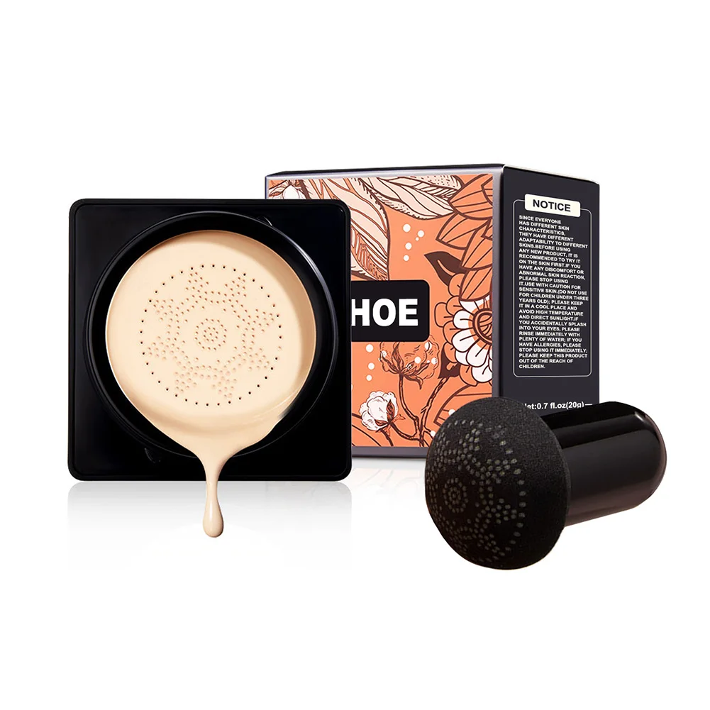 

Air Cushion BB Cream Foundation Mushroom Head BB Cream Conceal Pores Even Skin Tone Whitening Base Makeup