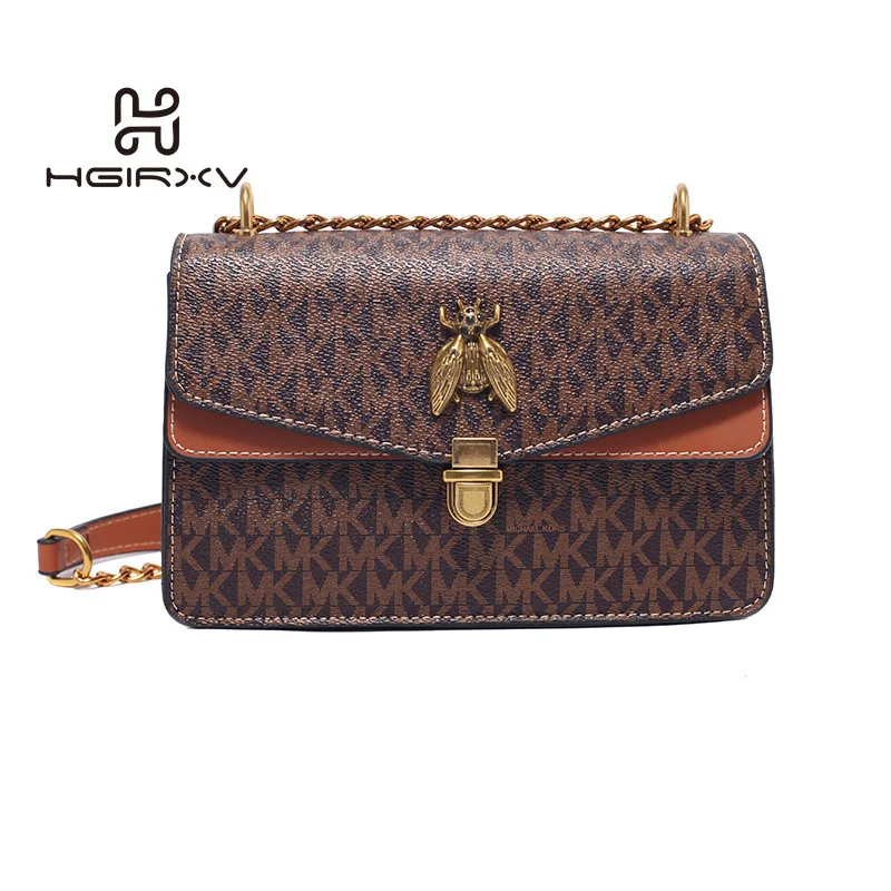 

Retro Women's Bag New 2022 Chain Alphabet Small Square Bag Women's Messenger Bag Bee Shoulder Bag Bags designer bags