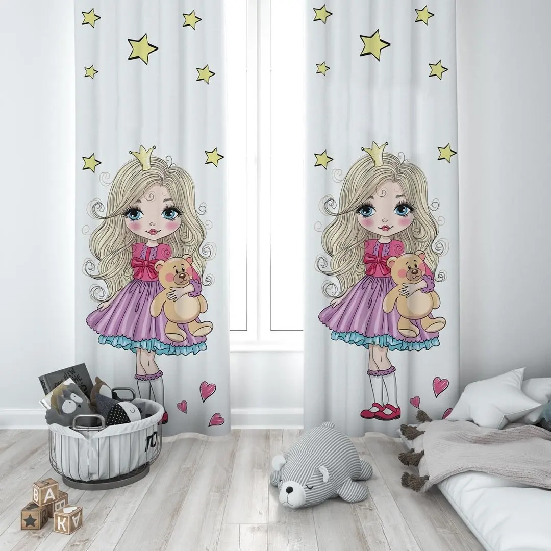 Симпатичная Звезда Корона и медведь принцесса малышка девочка детская комната
