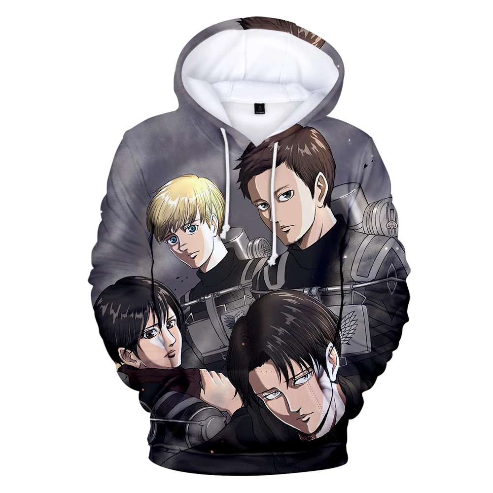 

2022 New Attack on Titan 3D Printing Hoodie Sportswear Men's and Women's Casual Fashion Sports All-match Harajuku Style Hooded S