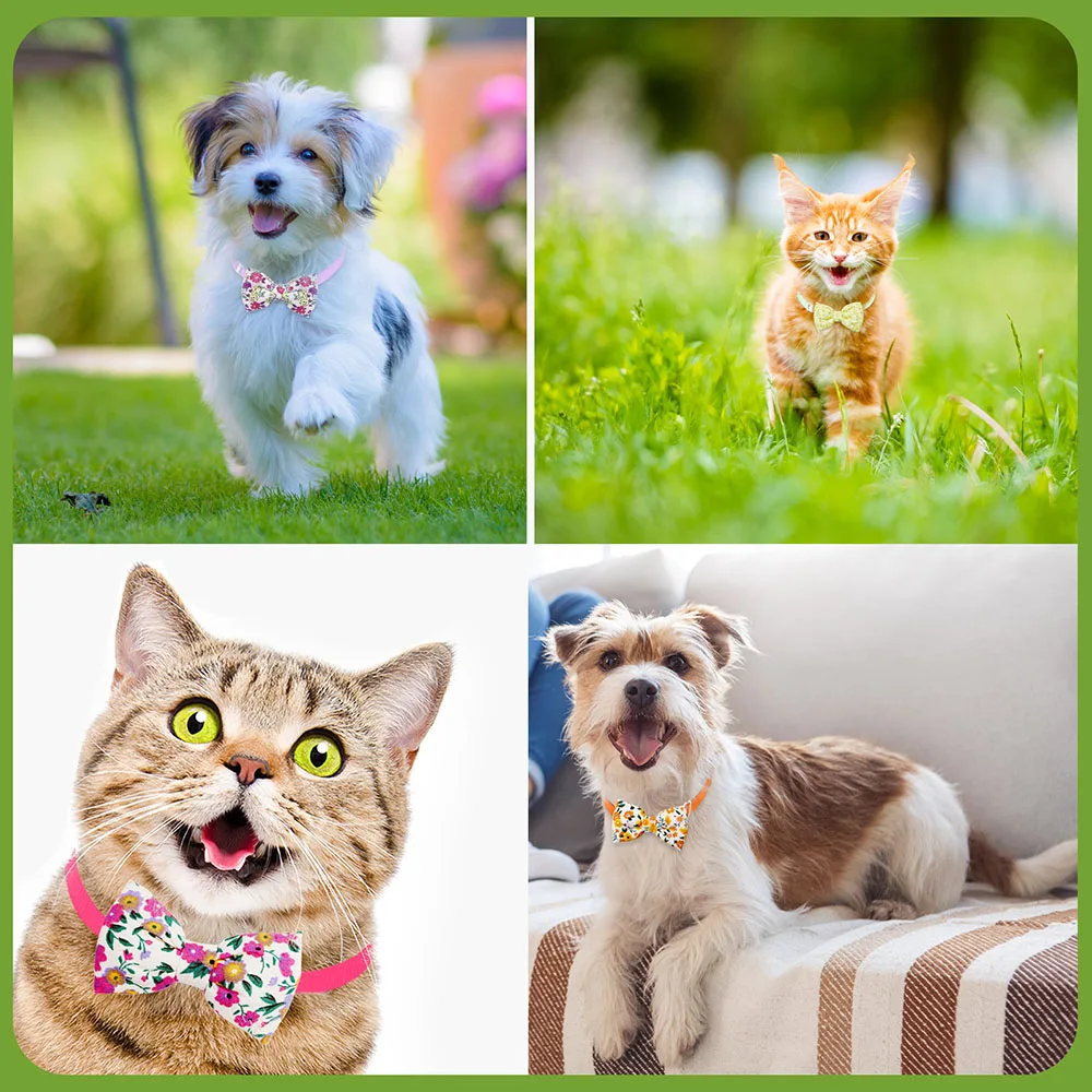 Регулируемый галстук-бабочка для собак ручной работы 10 шт.