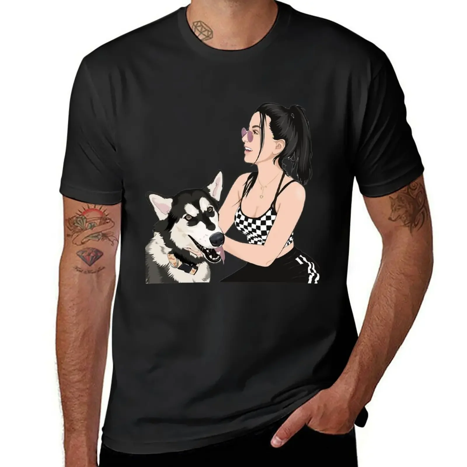 Футболка sssniperwolf Essential тяжелые хлопковые футболки с графическим рисунком Мужская