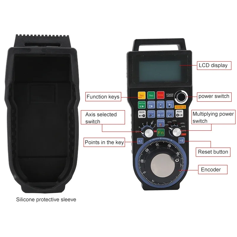 Ручка для гравировки WHB03B CNC Mach3 беспроводной MPG подвесной маховик фрезерного