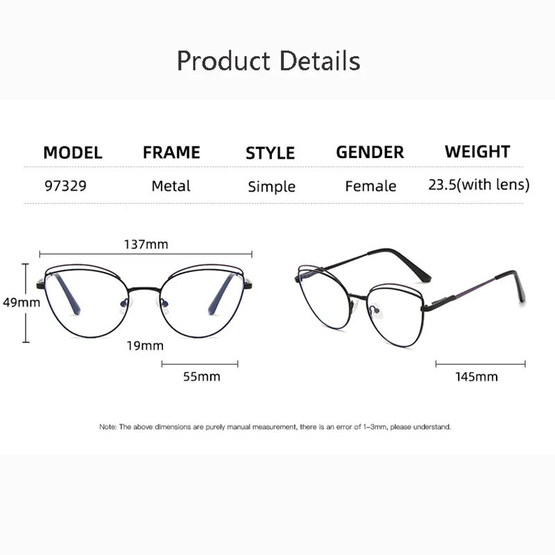 Женские очки кошачий глаз