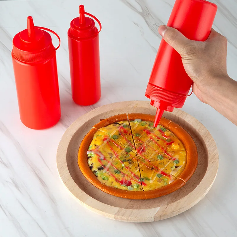 

Universal Squeeze Bottle 3 Nozzles Jam Painting Squeeze Bottles Salad Dressing Seasoning Condiment Bottles Kitchen Accessories