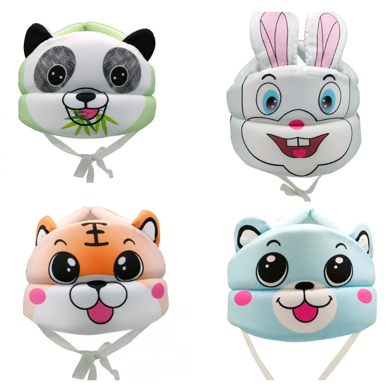 

Toddler Safety Helmet Baby Kid Head Protection Hat Cartoon Animals Print Hat