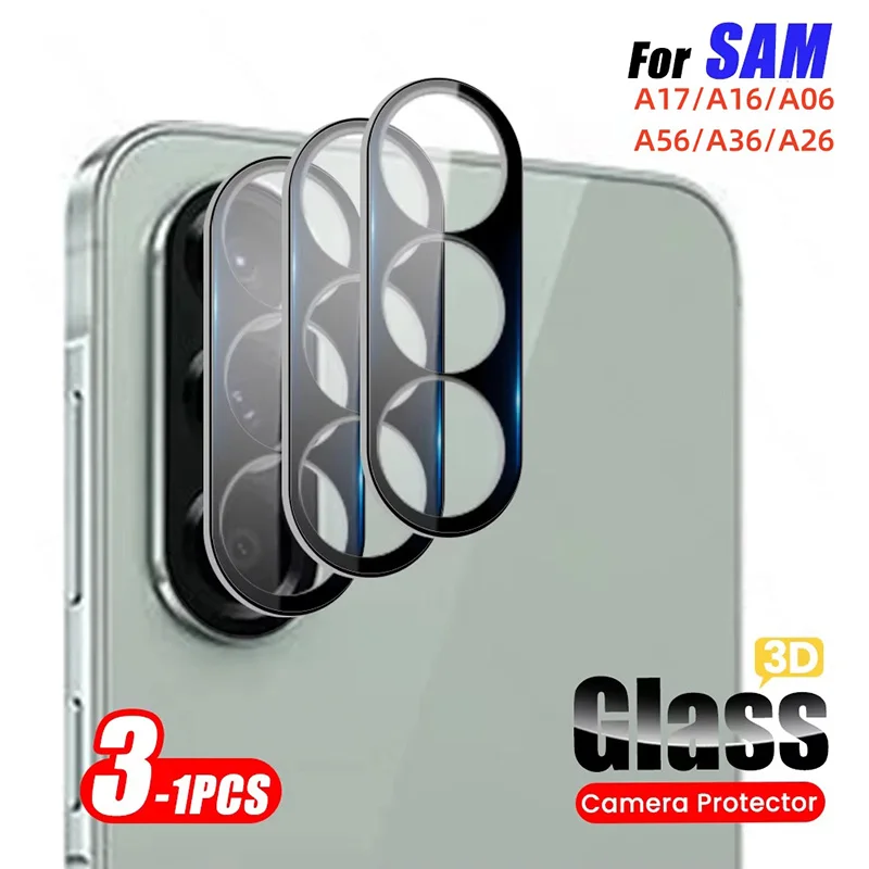 Фото Защитная пленка для объектива камеры 3D для Samsung A56 A17 A55 A16 A07 A54 A53 A26 A36 S25 S24 Ultra S23 FE, закаленное стекло для задней линзы №1