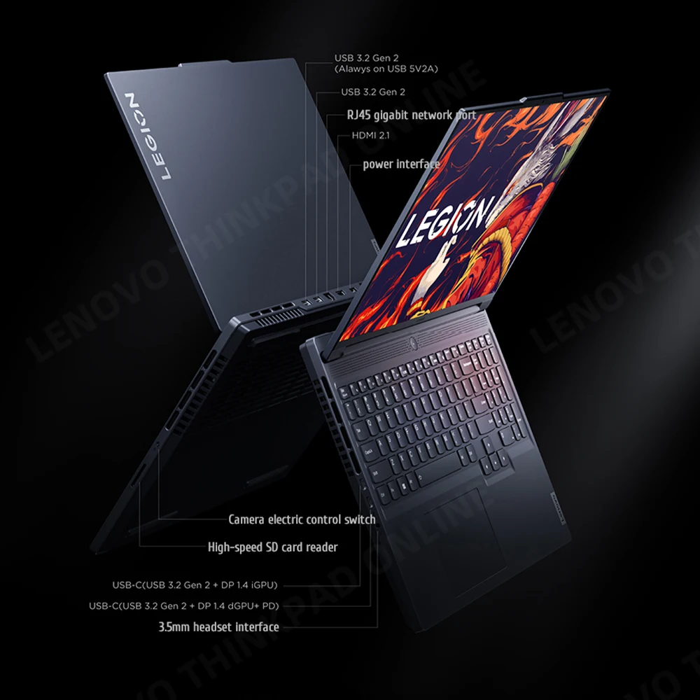 Игровой ноутбук Lenovo Legion R7000P Esports AMD Ryzen 7 7840H 16 дюймов ГБ/32 ГБ ОЗУ 1 ТБ SSD RTX 4060 2 5 K 165 Гц