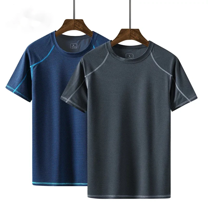 Men Running T-shirt Sports Short Sleeve Shirts Gym Fitness Sweatshirt Male Jogging T Shirt Athletic Tshirt 2023 Summer Sportwear