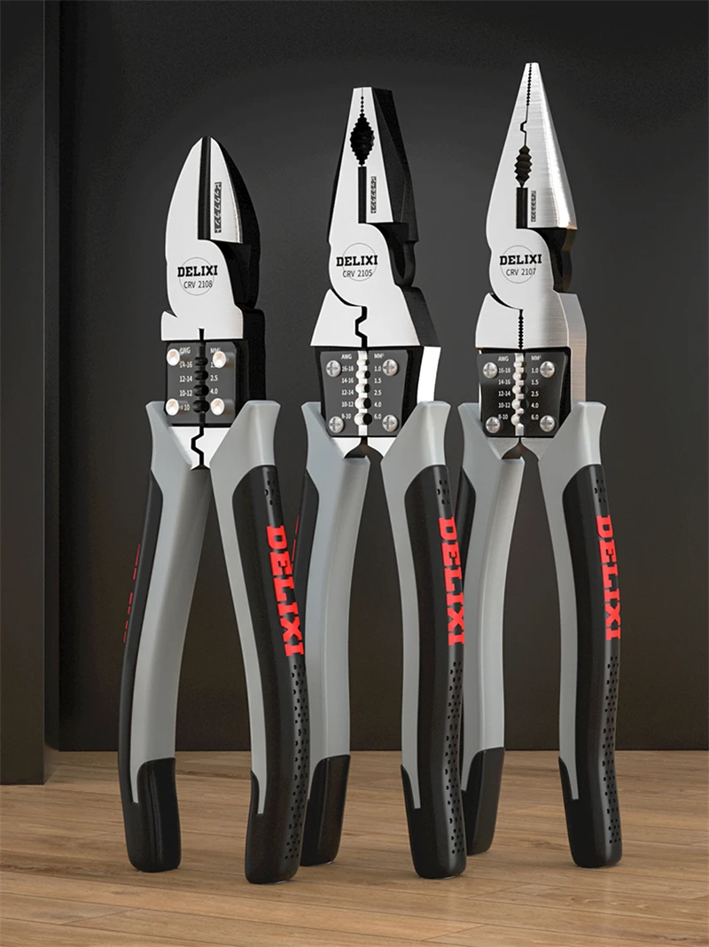 

Multifunctional Wire Stripper Crimper Cutter Long Nose Pliers Diagonal Cutting Pliers Linesman Pliers Heavy Duty Pliers