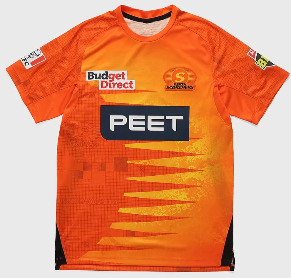 

2021 Perth Scorchers cricket jersey 2021/22 PERTH SCORCHERS AUSTRALIAN CRICKET JERSEY SHIRT size S---5XL