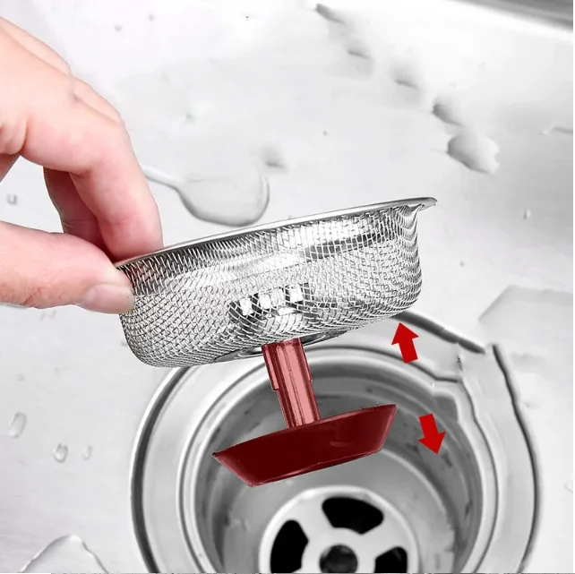 

Stainless Steel Mesh Bathroom Basin Sink Drain Stopper Filter Basket Kitchen Waste Sink Strainer Disposer Plug Clean Tool Dispo