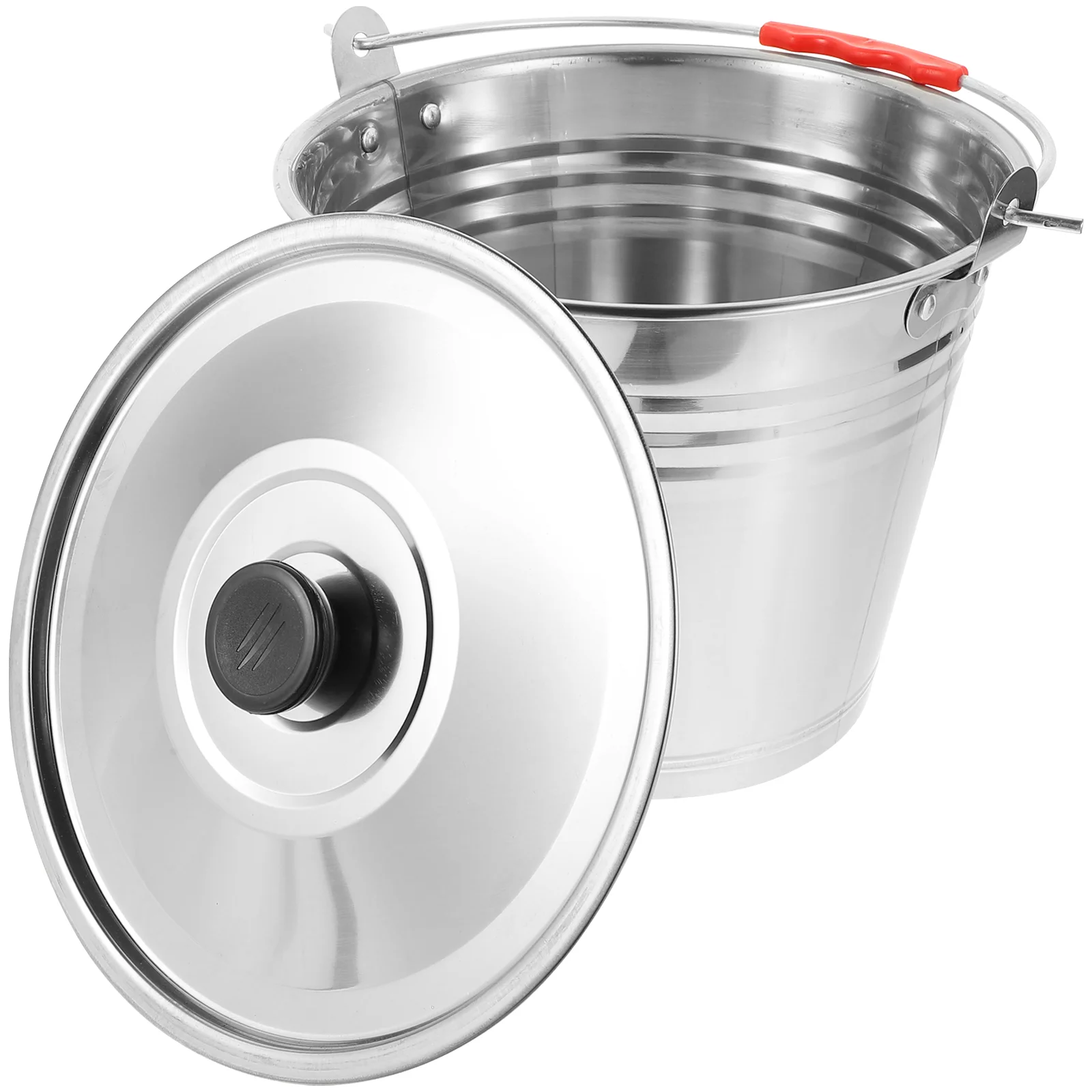 

Stainless Steel Lab Bucket Metal Pail Buckets Lids Utility Water Kids Bottle Old Fason Owe Dog Ice