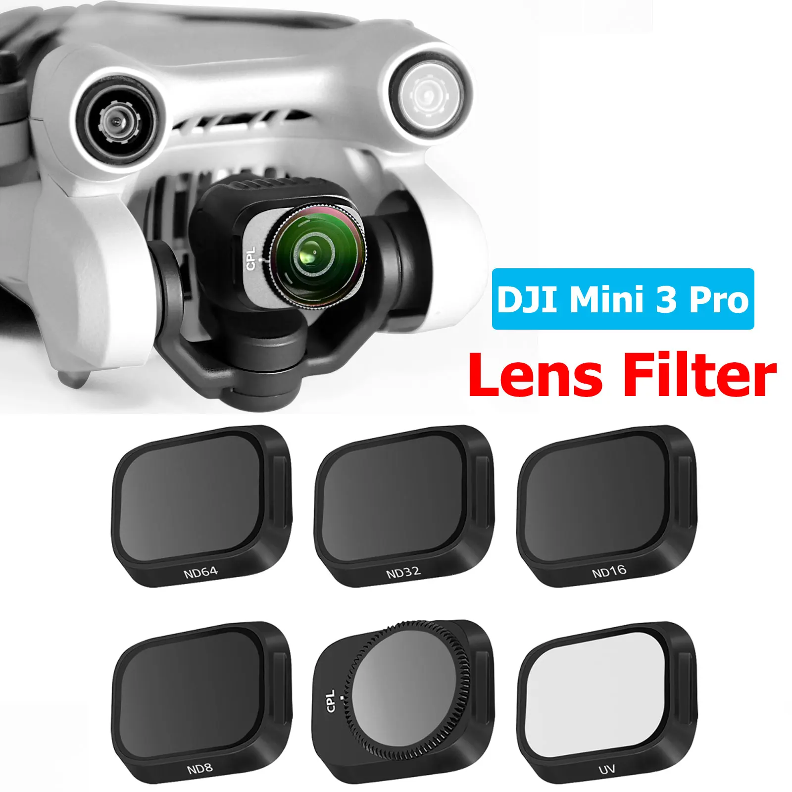 

DJI Mini 3 Pro фильтр объектива камеры MCUV CPL ND8 ND16 ND32 ND64 Набор фильтров для Mavic Mini 3 Pro Аксессуары для дрона