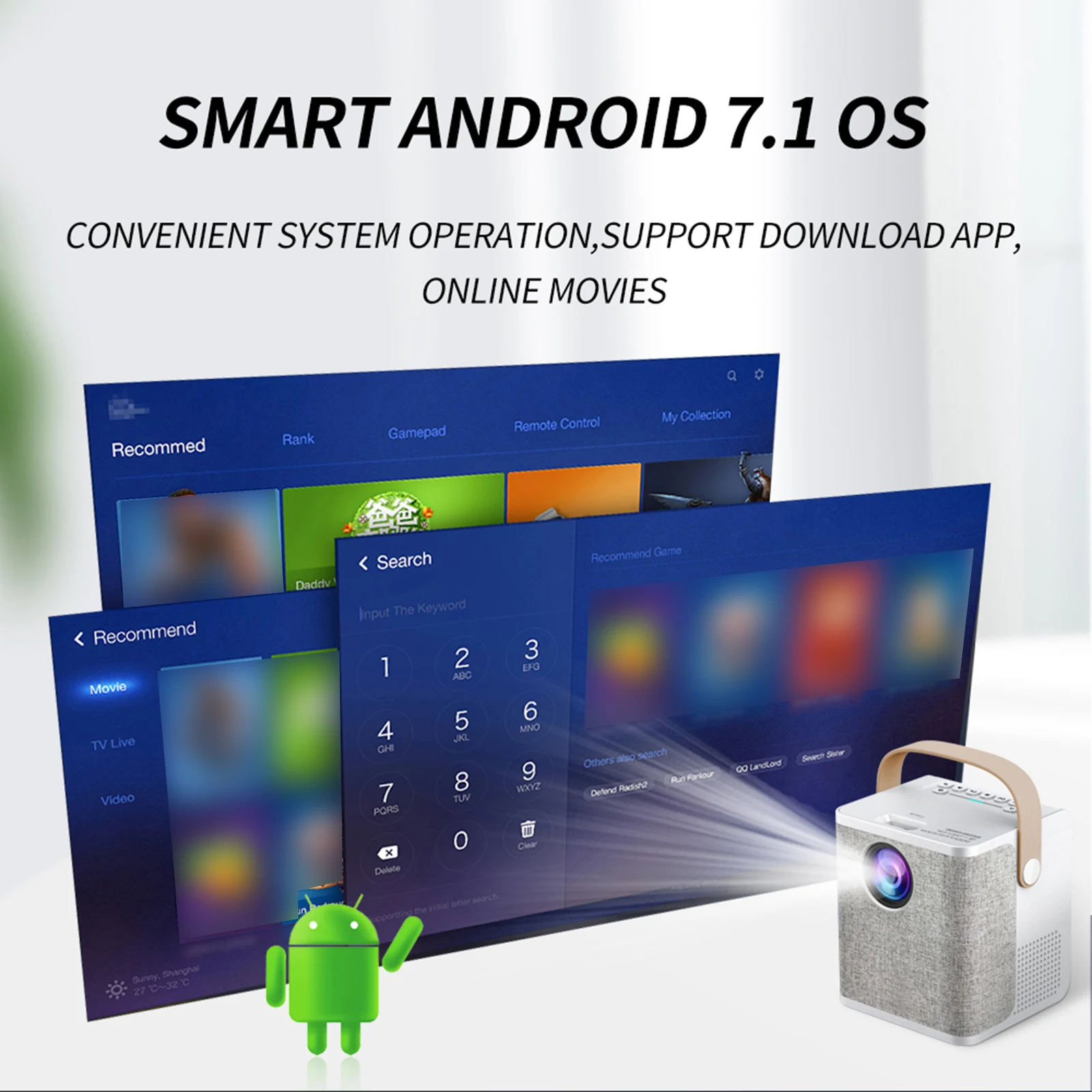 Портативный светодиодный проектор LD01 Android 2 4 ЖК-дисплей для домашнего кинотеатра