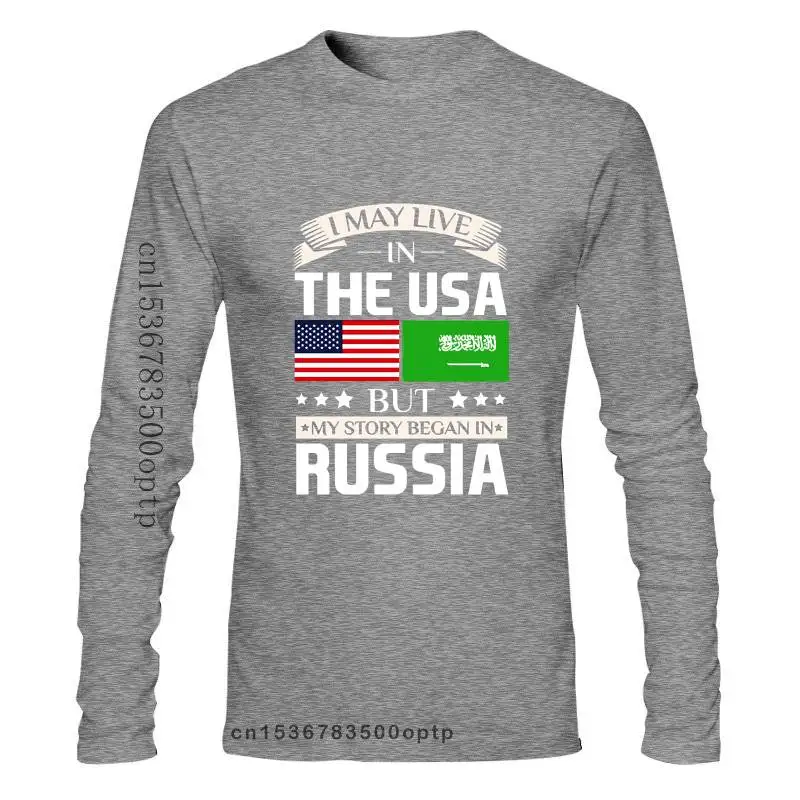 

2022 May Live In USA Story Began In Saudi Arabia Flag T-Shirt