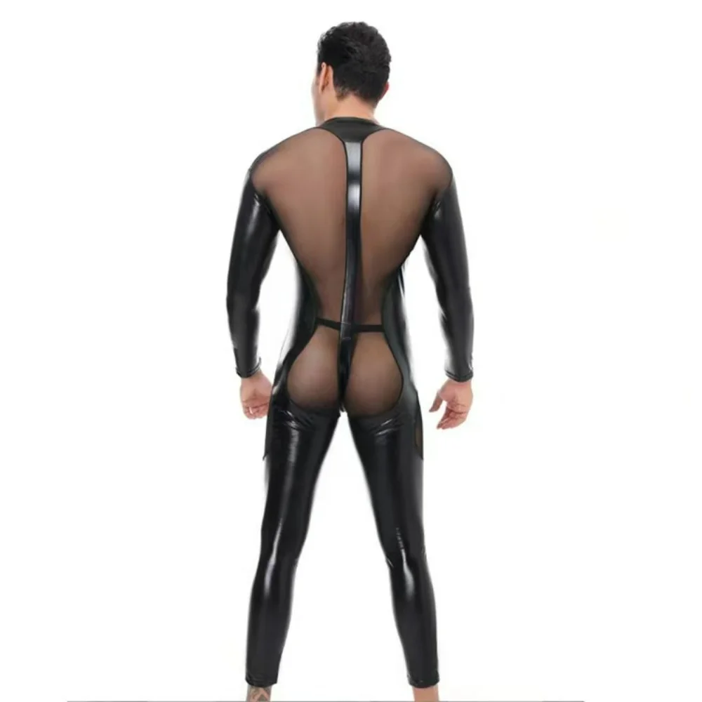 Mens Underwear  Catsuit One-piece Bodysuit Breathable Mesh  Solid Temptation Party Role Dressing Flirting Teasing Fun Lingerie