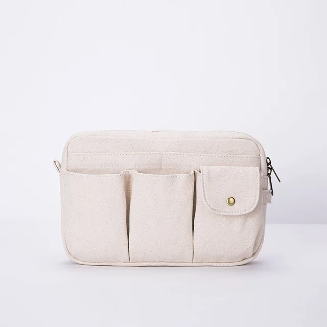 

Холщовая Сумка-вкладыш для косметики, дизайнерский брендовый вместительный тоут, базовый формирующий макияж, Внутренний органайзер для вкладышей