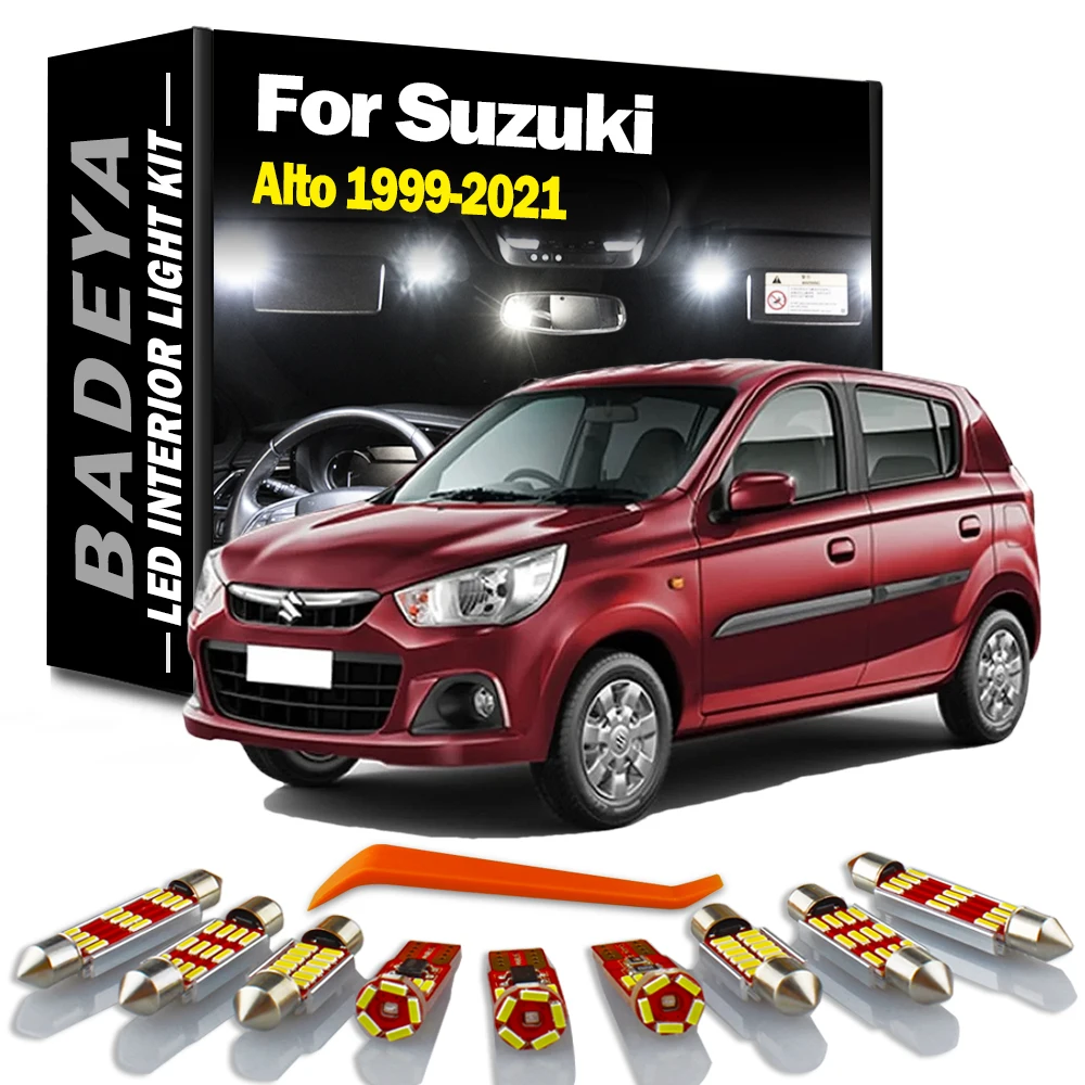

Встроенная карта дневного света BADEYA для Suzuki Alto 1999-2015 2016 2017 2018 2019 2020 2021 Автомобильные светодиодные лампы без ошибок