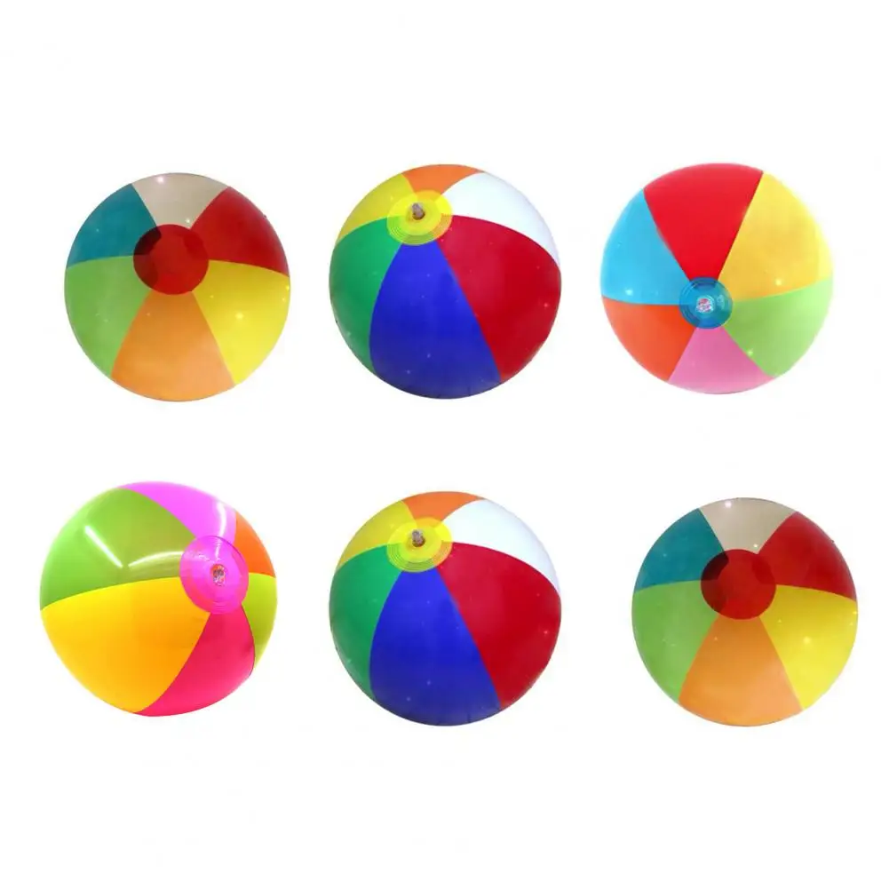 

6Pcs Useful Outdoor Indoor Elastic Beach Ball Toy Party Supplies Easy to Inflate Ball Toy Lightweight for Daily Life
