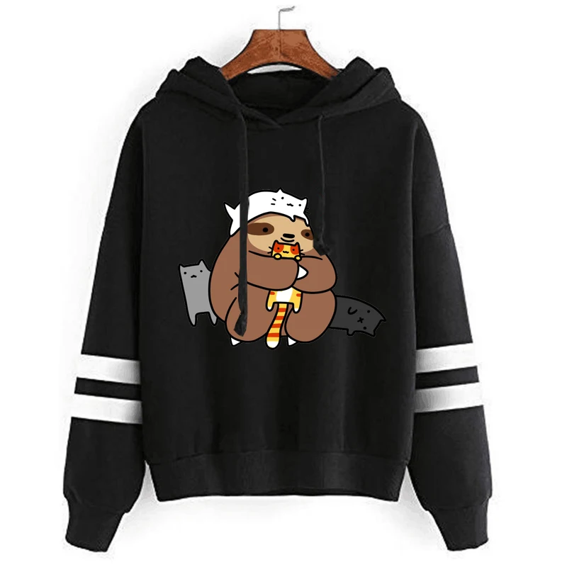 

Зимняя симпатичная Толстовка для ленивых мужчин и женщин, толстовки с капюшоном, теплый пуловер в стиле Харадзюку, черный Женский свитшот с ...