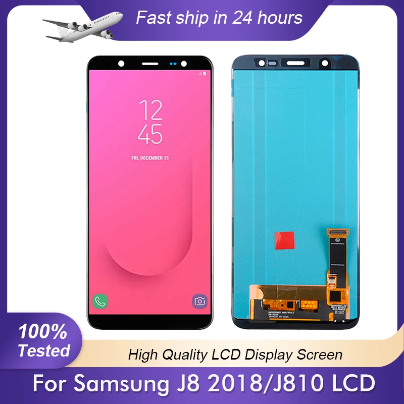 ЖК-дисплей 6,0 дюйма для Samsung Galaxy J8 2018, J810, дисплей с сенсорным экраном, дигитайзер, реактивация J800 в сборе с инструментами, 1 шт.