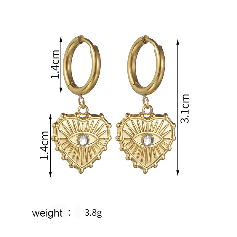 Женские серьги из нержавеющей стали в стиле хип-хоп