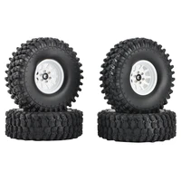 4pcs 1 9 beadlock wheel rim tires set for 110 rc crawler car axial scx10 90046 axi03007 traxxas trx4 redcat gen8