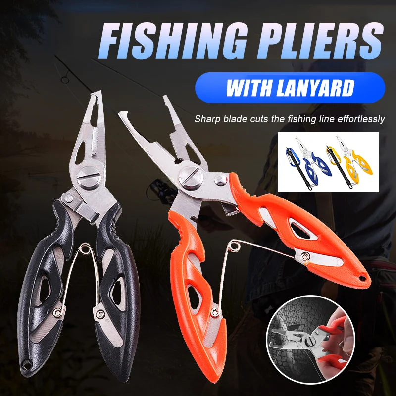

Fishing Plier Scissor Braid Line Lure Cutter Hook Remover Tackle Tool Cutting Fish Use Tongs Black Blue Orange Yellow Scissors