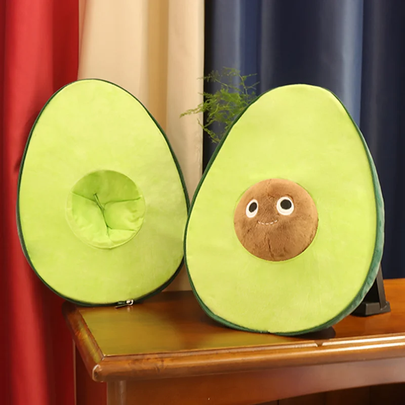 

35cm Kawaii Soft Stuffed Fruit Pillow Room Dector Separable Avocado Plush Toys Creativey Avocado Doll Birthday Gift for Children