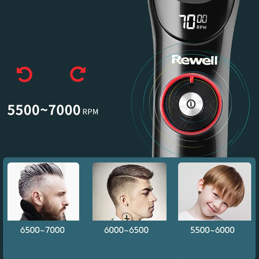 Rechargeable Hair Cutting Machine Hair Clippers Rechargeable Beard Shaver Professional Electric Hair Trimmer for Men Barber enlarge