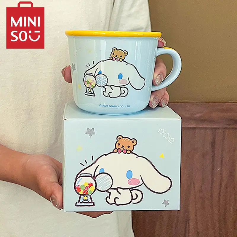 Sanrio мультфильм kuromi 340 мл керамическая кружка домашняя для молока милая
