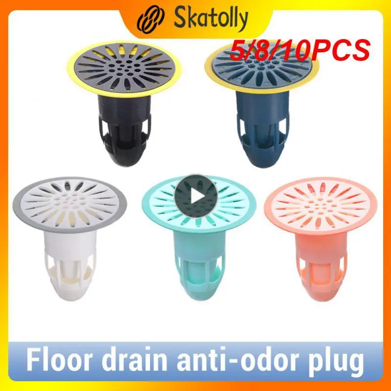 

5/8/10PCS Hair Catcher Shower Trap Bathtub Drain Protector Universal Shower Sink Strainer Anti-clogging Dish Drainer