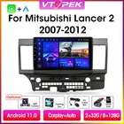 Автомагнитола Vtopek для Mitsubishi Lancer 10,1-11,0, мультимедийный проигрыватель на Android 2007, 4G, Wi-Fi, DSP, GPS-навигация, типоразмер 2DIN