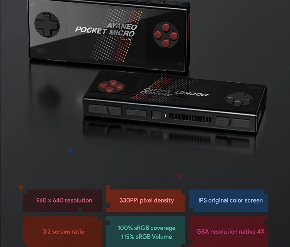 Портативный игровой автомат AYANEO Pocket Micro Classic 3 5-дюймовый IPS-экран Android13