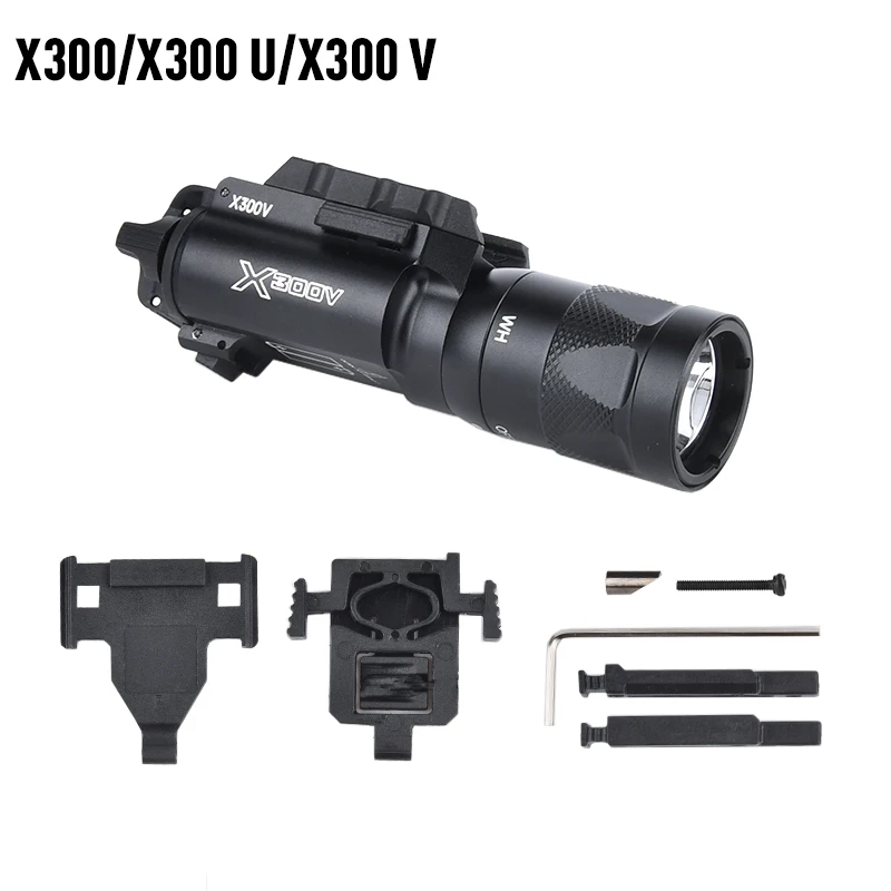Тактический фонарик X300/X300U/X300V/XH35 металлический стробоскоп рельсовый фонарь для