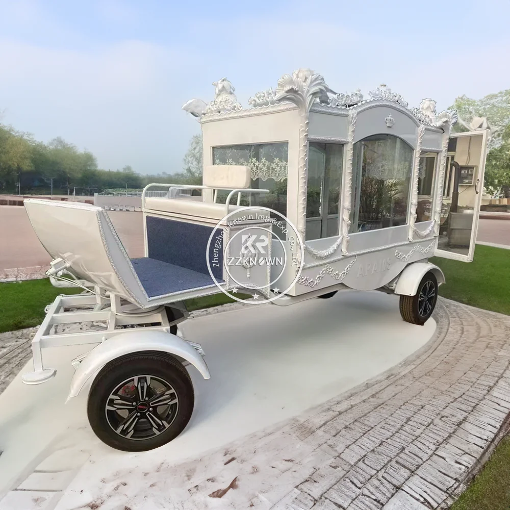 Modern And Elegant Horse-Drawn Hearse Customized Electric With High Quality Low Price Funeral Carriage Equipment