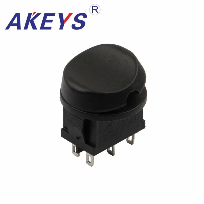 10 шт. Φ 6P 6-контактный 3-позиционный черный клавишный переключатель