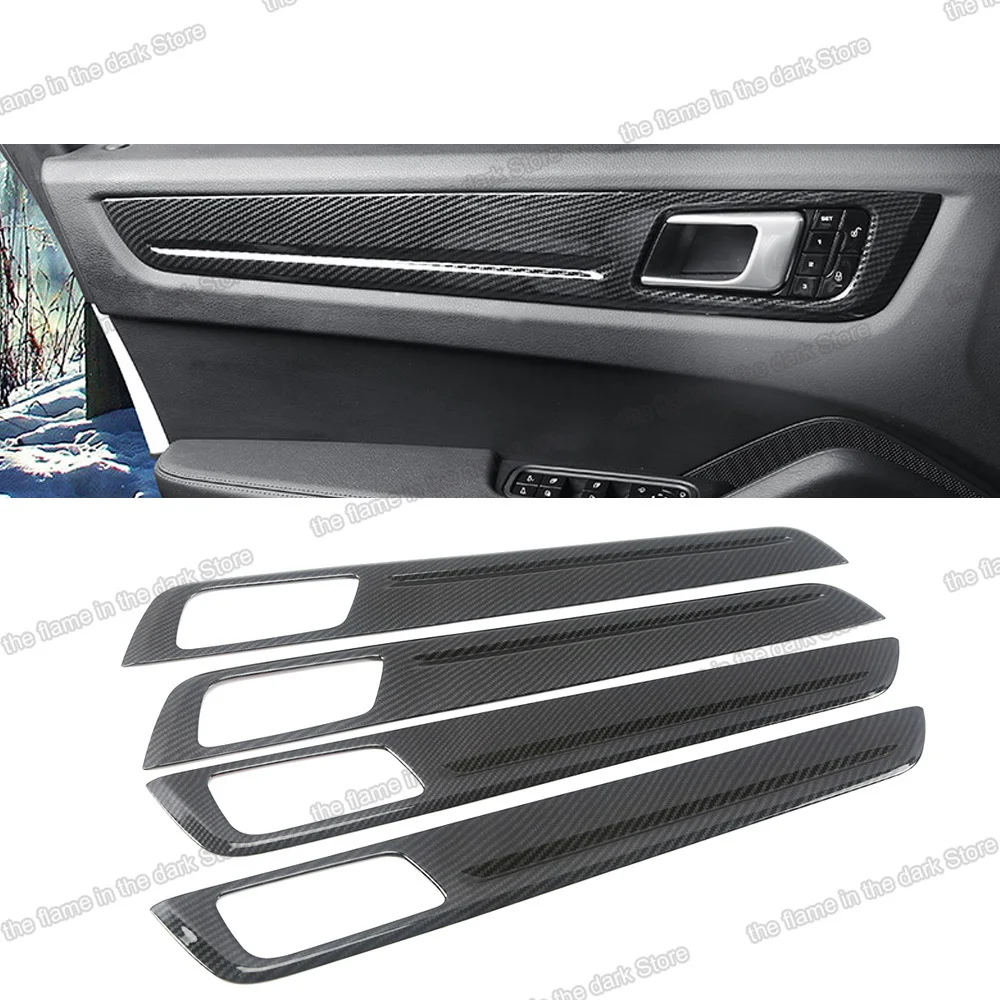 

Lsrtw2017 Carbon Fiber Car Interior Door Handle Trim Door Panel for Porsche Cayenne 2018 2019 2020 Accessories chrome 2021