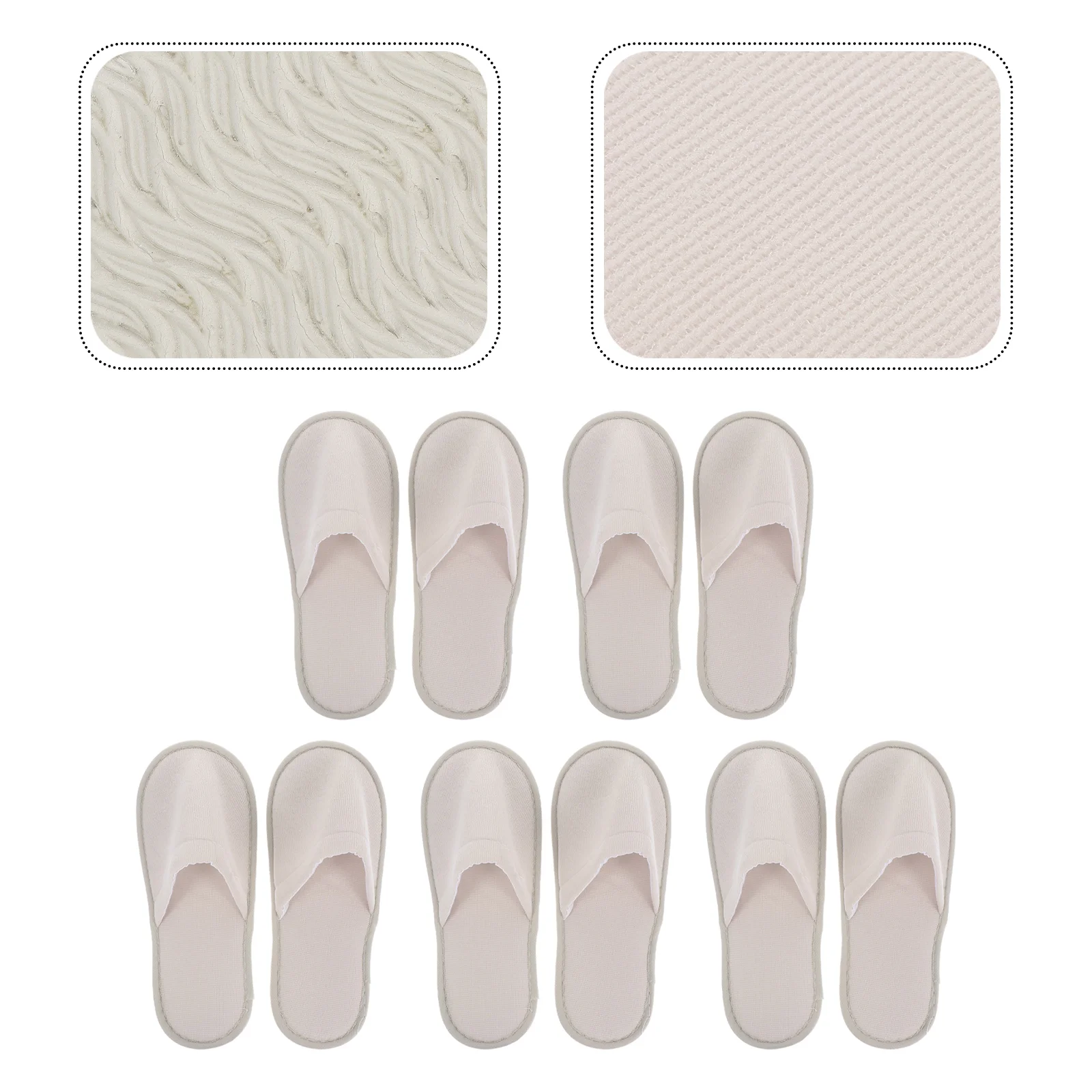 

Slippers Disposable Guest Hotel Non Guests Slipper Home Spa Closed Off Cloth House Toe Shoes Padded Footwear Practical Travel