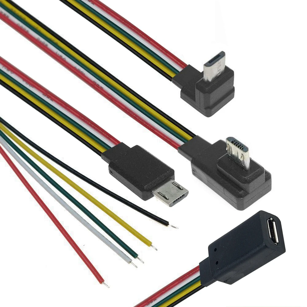 

DIY ультрамаленькая модель Android MICRO USB кабель для передачи данных одноголовочный Луженый провод 5-жильный провод для сварки 15 см