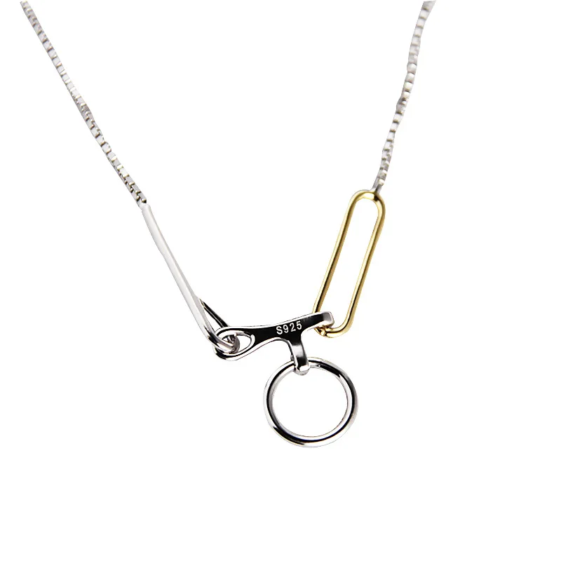 Корейское Серебряное Ожерелье S925 пробы Ins холодный ветер нишевая хипстерская