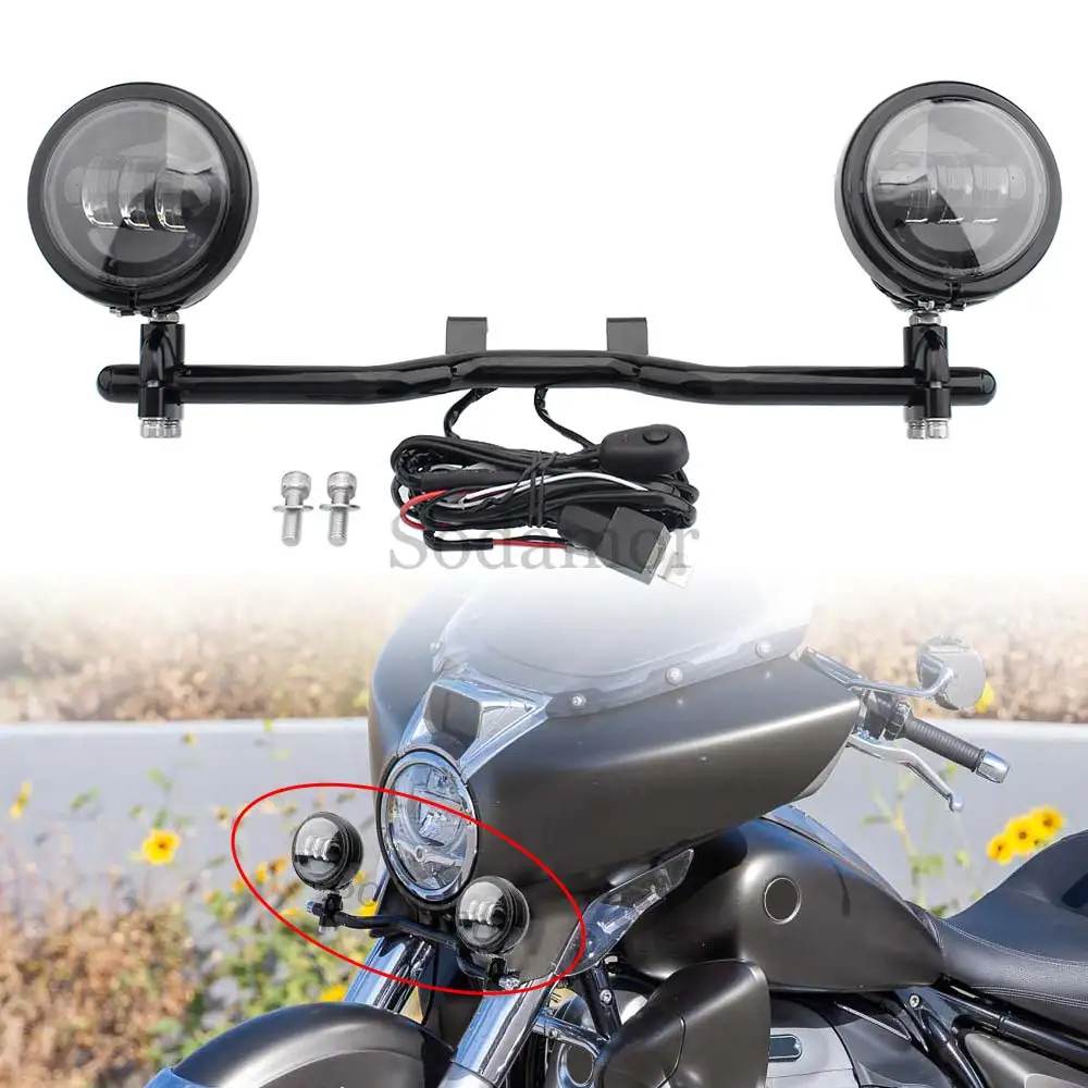 Аксессуары для мотоциклов противотуманные фары 4 5 дюйма светодиодная