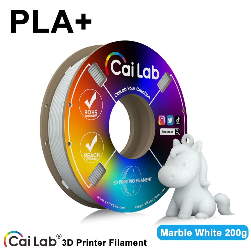 Фото Нить для 3D-принтера CaiLab PLA+, совместимая с Bambu Lab Creality Ender Pura FDM-печатью, диаметр 1,75 мм, маленькая катушка 7 унций №1