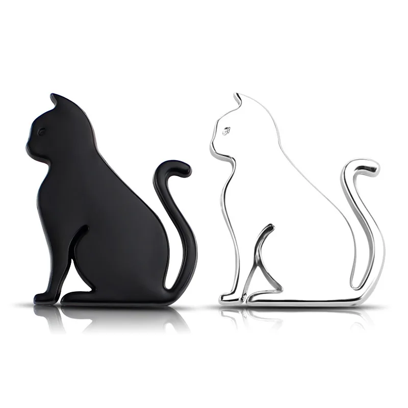 

3D Metal Cat Car Stickers Self-adhesive Scratched Decorative Sticker Car Badge Emblem Sticker for Universal Cars Car Styling