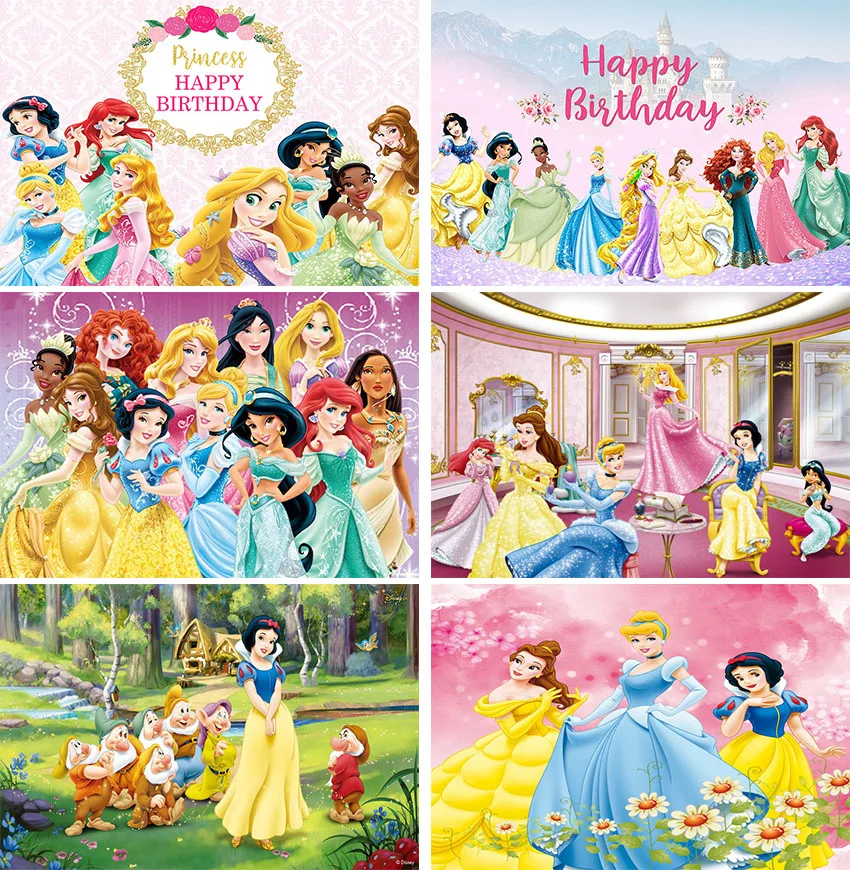 

Princess Backdrop Dreamy Flower Garden Rainbow Princess Birthday Background Girl 1st Birthday Party Baby Shower Cake Decoration