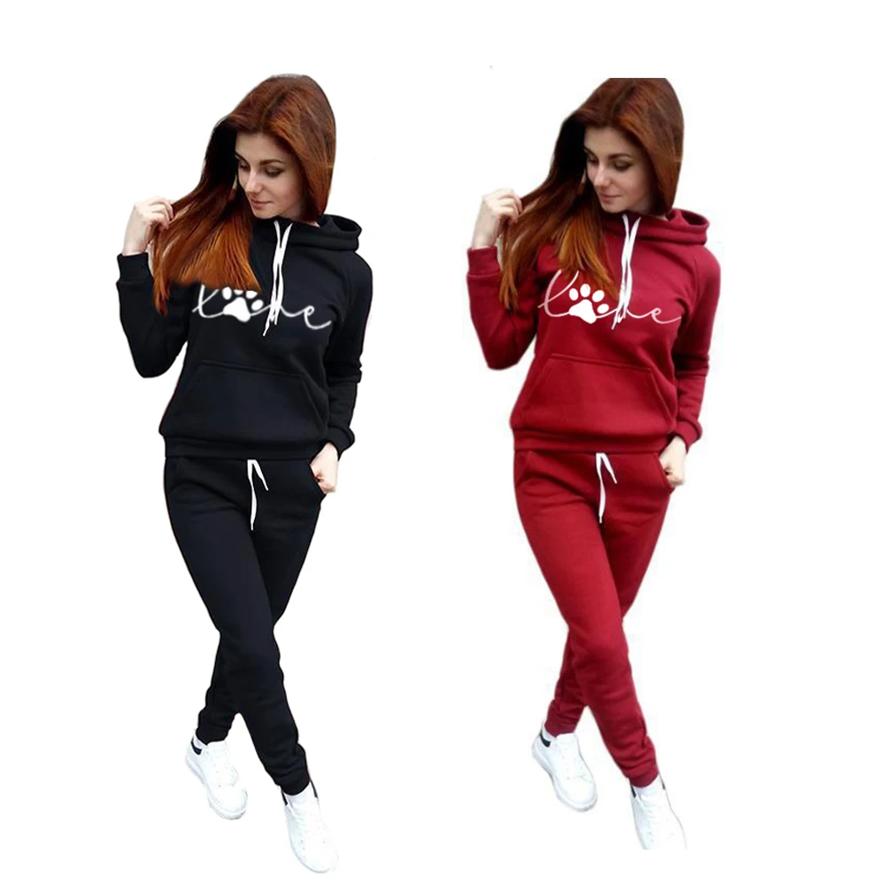 Women Tracksuit 2022 Ladies Two Piece Set Pullover Hoodies and Pants Outfits Casual Tracksuit Female Sweatshirts Sport Suits