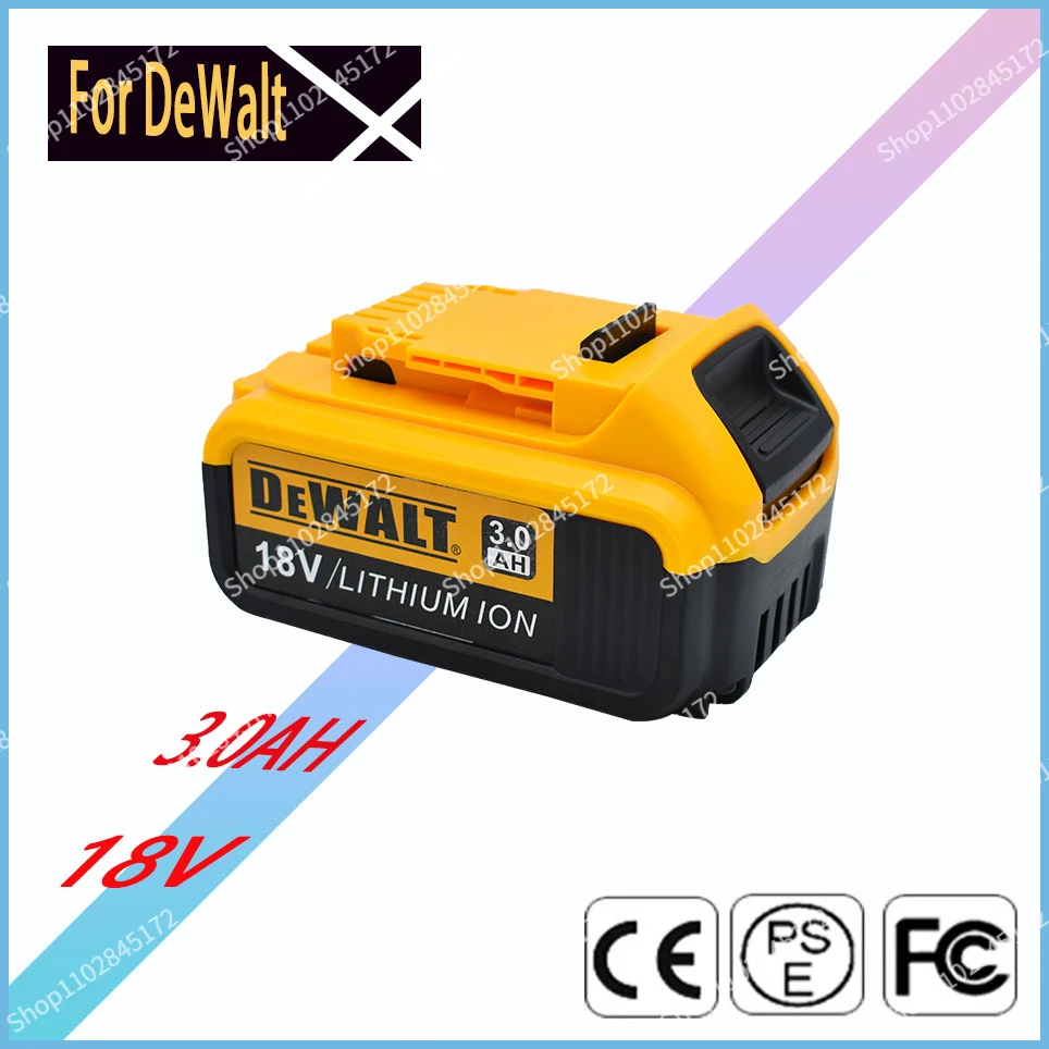 

DeWalt 18V 3.0 Ah 100% original rechargeable power tool battery, , LED lithium-ion replacement, DCB205DCB204-2DCB206
