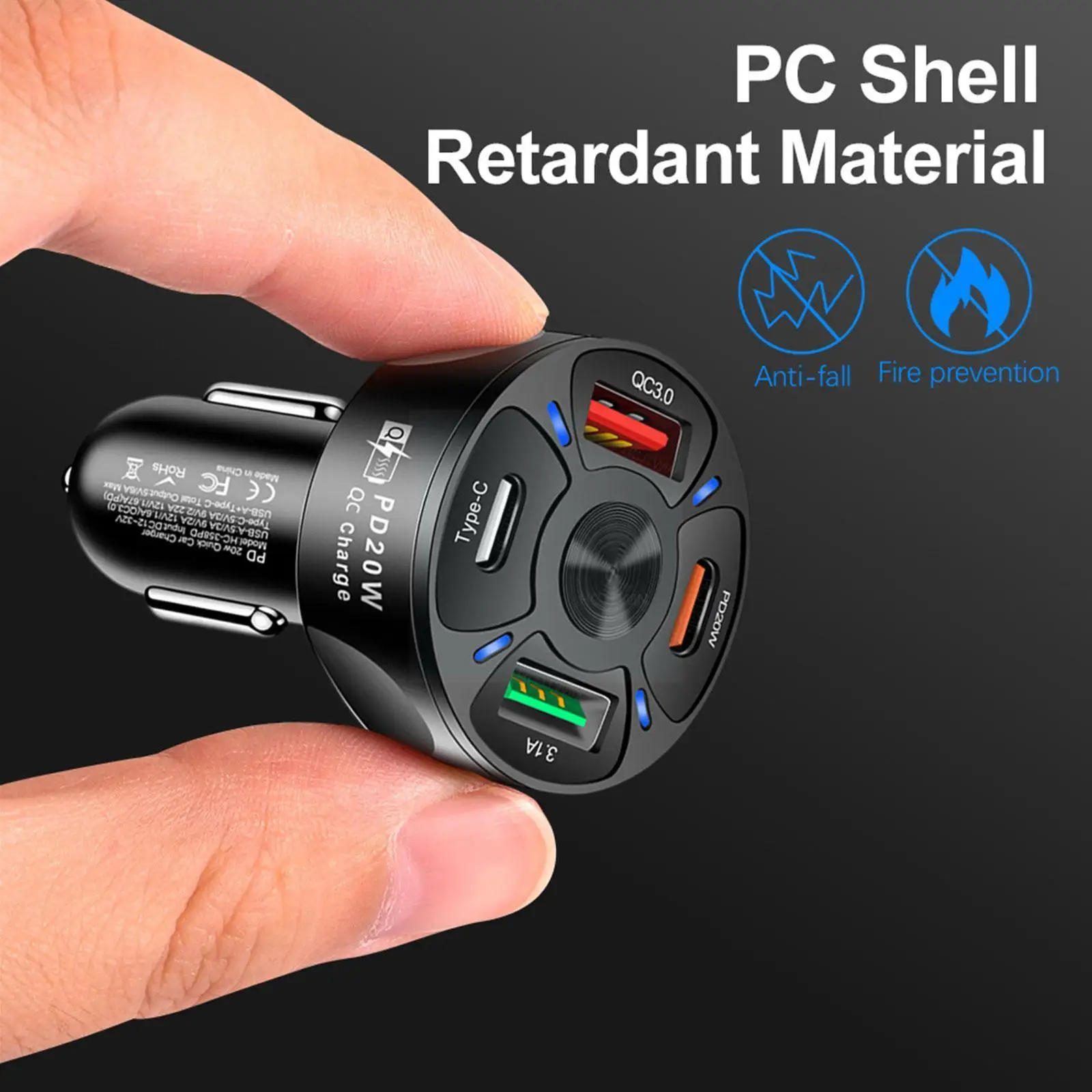

Pd 20w Car Charger For 13 Pro Max Mi 12 3.0 3.1a Usb Type C Phone Fast Charger In Auto For Oneplus Sa U7w0